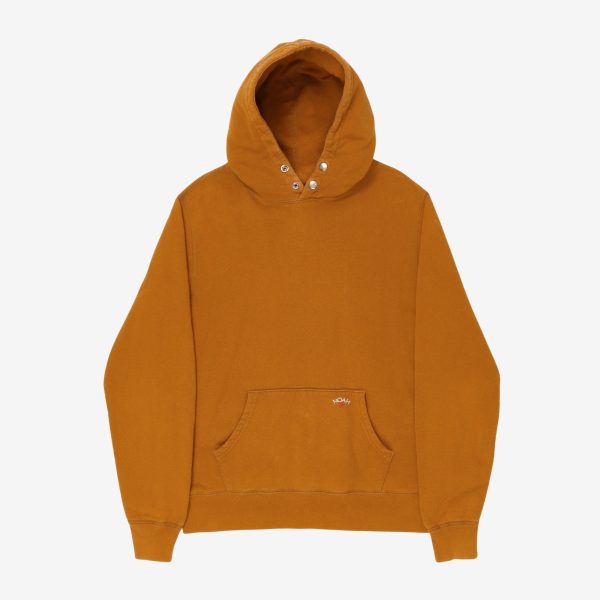 Buttoned Logo Hoodie Hot on Sale