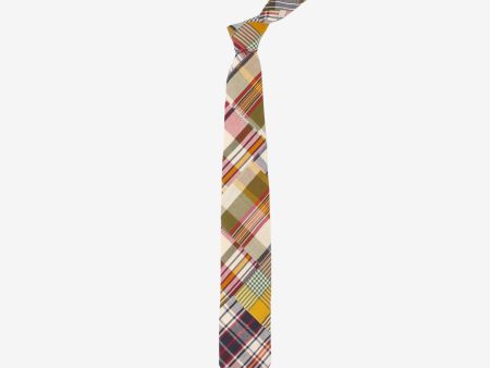 Madras Check Tie Discount