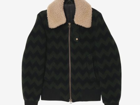 Zig Zag Shearling Jacket Online