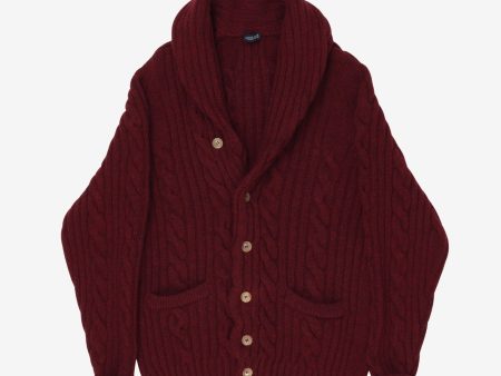 Cable Knit Shawl Cardigan For Discount