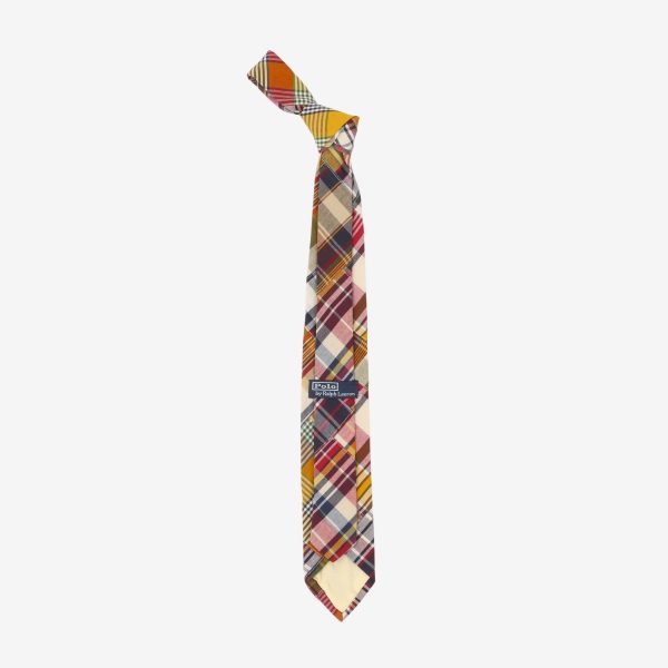 Madras Check Tie Discount