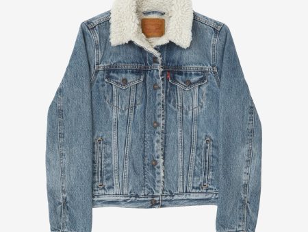 Sherpa Denim Trucker Jacket Cheap