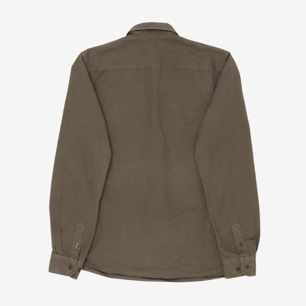 Hans Half Placket Twill Shirt on Sale