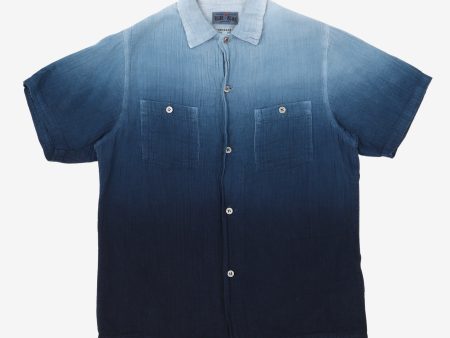 Indigo Gradient Dye SS Shirt Cheap