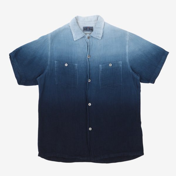 Indigo Gradient Dye SS Shirt Cheap