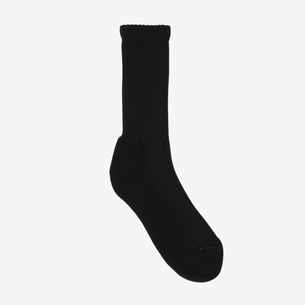 USA Cotton Crew Sock - All Black For Discount