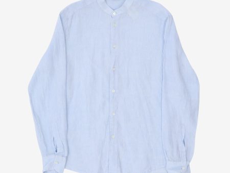 Collarless Linen Shirt Online Sale