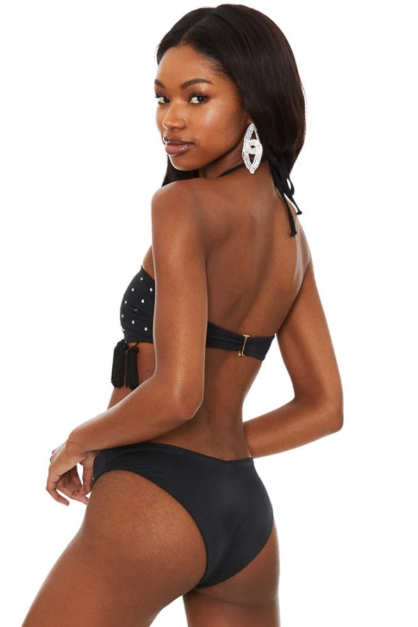 Beach Riot Vanessa Bottom - Black Rhinestone Sale