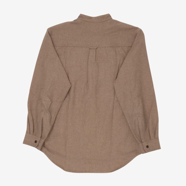 Herringbone Collarless Shirt Online Sale