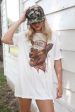 Beer Wolf Oversized Tee - White on Sale