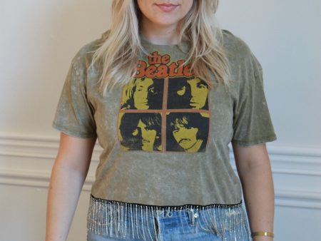 Beatles Rhinestone Fringe Tee For Discount