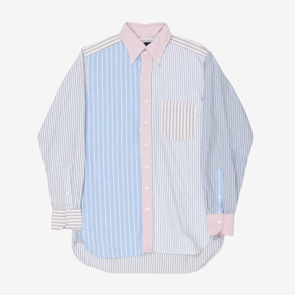 BD Patchwork Oxford Shirt For Cheap