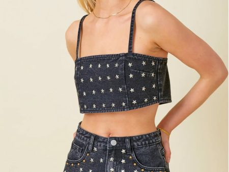 Star Studded Shorts-Black Online Hot Sale