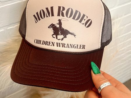 Mom Rodeo Trucker Hat: Brown Cream Supply