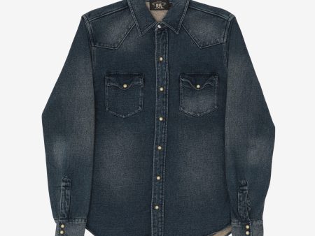 Jersey Denim Western Shirt For Discount