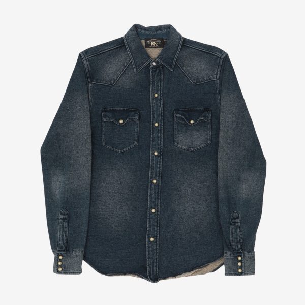 Jersey Denim Western Shirt For Discount