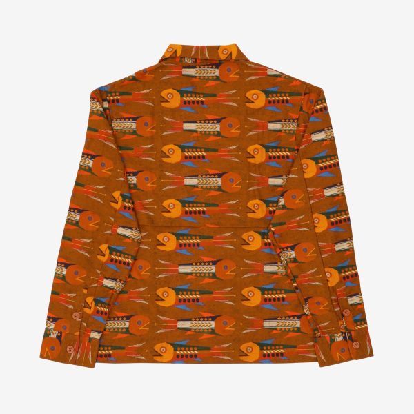 Multi Fish Print Overshirt Fashion