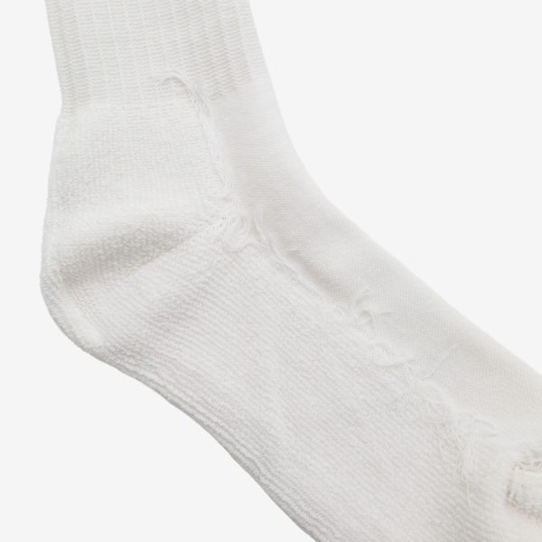 USA Cotton Crew Sock - All White Online Sale