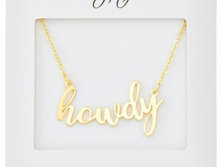 Howdy Pendant Necklace For Cheap