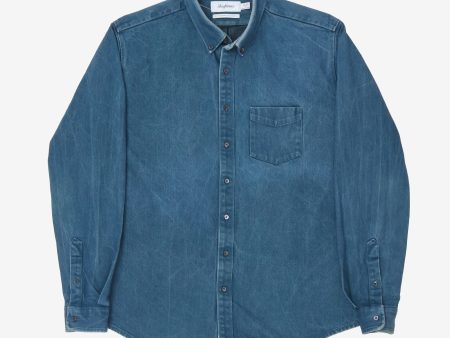 Heavy Indigo Denim Shirt Discount