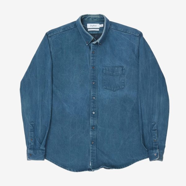 Heavy Indigo Denim Shirt Discount