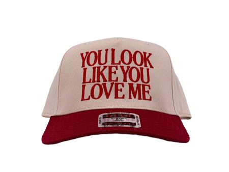 Pre-Order You Look Like You Love Me Hat- Red Natural Sale