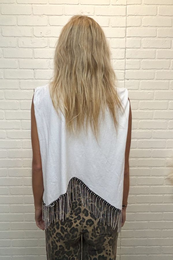 Cowboys Rhinestone Fringe Tank Online