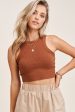 LA Basic Crop - Caramel For Discount