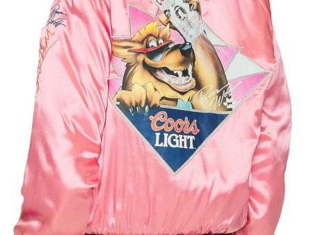 Beer Wolf Time Bomber Jacket - Blush Pink Fashion