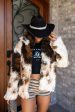 Spotted Luxe Faux Fur Coat Hot on Sale