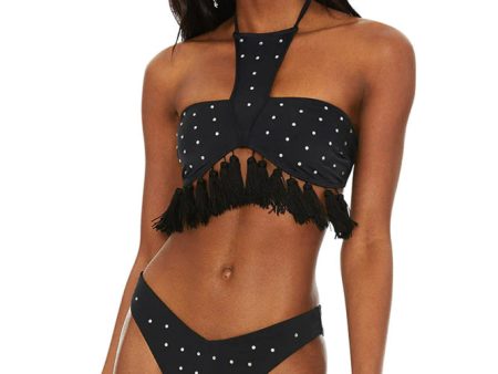 Beach Riot Vanessa Bottom - Black Rhinestone Sale