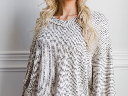 Hillsboro V Neck Sweater- Ivory Online now