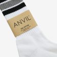 USA Cotton Crew Sock - Black Grey For Sale