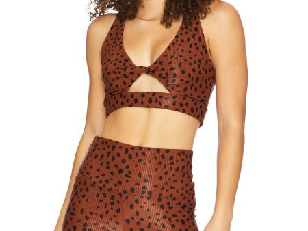 Beach Riot Twist Top - Brown Spot Online Hot Sale