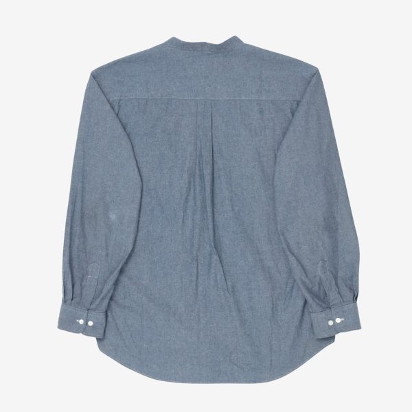 Collarless Chambray Shirt For Discount