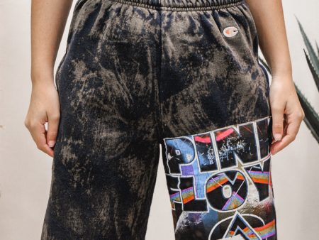 Pink Floyd Acid Wash Champion Sweat Shorts For Sale