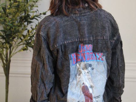 Jimi Hendrix Acid Wash Cropped Flannel Fashion