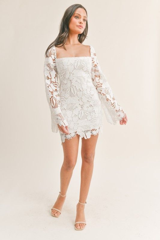 Destiny Long Sleeve Lace Dress Discount