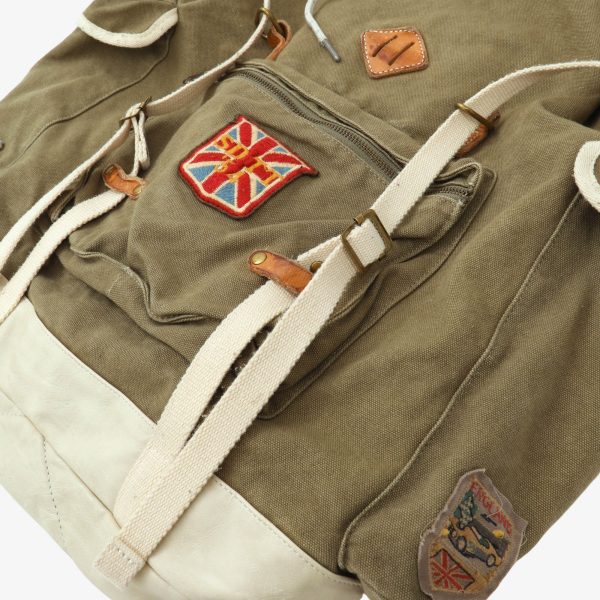 Vintage Canvas Patch Backpack on Sale