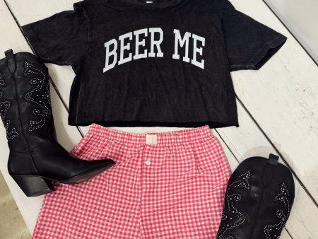 Beer Me Crop Tee Cheap