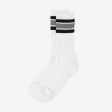 USA Cotton Crew Sock - Black Grey For Sale