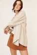 Quinn Leather Shacket - Beige Cheap