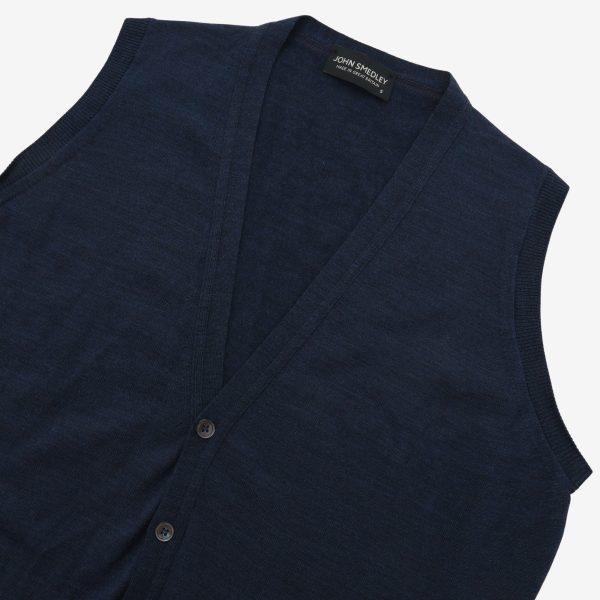 Merino Sleeveless Cardigan on Sale