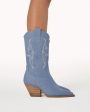 Billini Asha Blue Denim Boots For Discount