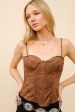 Western Mirage Suede Corset top Sale