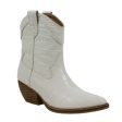 Holly Western Bootie- White Croc For Sale