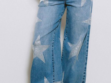 Stardust Wide Leg Pants- Denim Online now