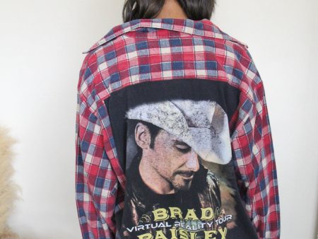 Brad Paisley Band Band Tee Flannel on Sale