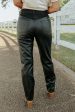 Harley Faux Leather Denim Pants Cheap