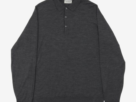 New Zealand Merino Wool LS Polo Sale